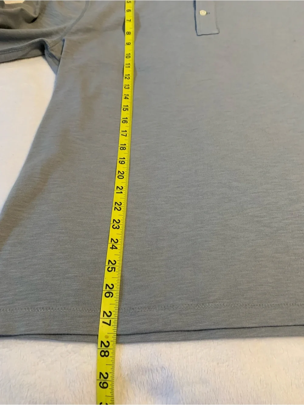 J CREW men’s size large blueish grey 100% cotton Henley shirt NWOT